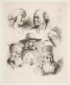 Sept têtes de portrait - Jean Jacques de Boissieu