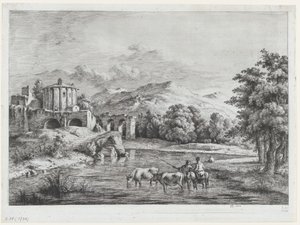 Vue du Temple de Vesta, 1774