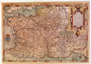 Carte géographique de la France par Jean Jolivet (16e siècle) 1570 Paris, B.N. - Jean Jolivet