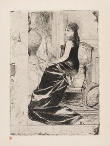 Femme en noir, vers 1876