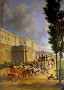 Départ de Napoléon et Marie Louise pour la chasse à Compiègne en 1811 - Jean Joseph Bidault