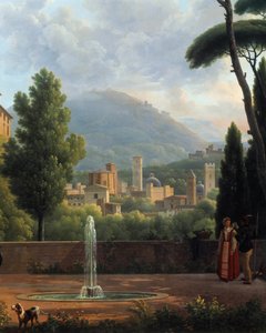 Paysage à la fontaine. Détail d