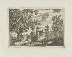 Château dans un paysage - Jean Joseph Hanson