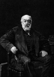Portrait de Gustave Nadaud, chanteur français. Gravure d