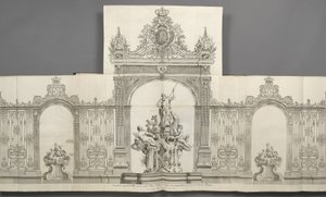 Dessein des grandes grilles posées sur la place royale de Nancy en 1755 par ordre de S. M. le Roi - Jean Lamour