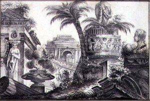 Une fantaisie architecturale, vers 1760