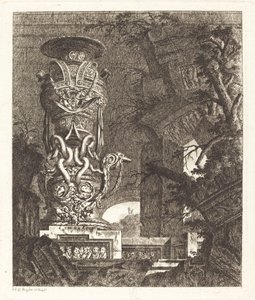 Vase soutenu par des serpents entrelacés - Jean Laurent Legeay