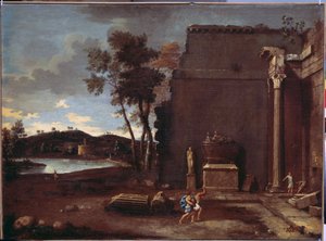 Paysage avec sarcophage - Jean Lemaire
