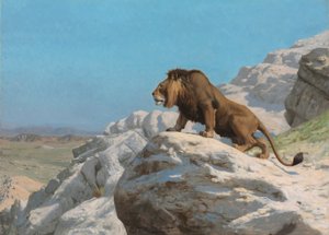 Lion en alerte, c.1885 - Jean Leon Gerome