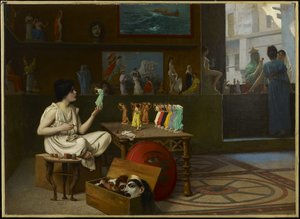 Le peintre de poterie antique: Sculpturae vitam insufflat pictura, 1893 - Jean Leon Gerome