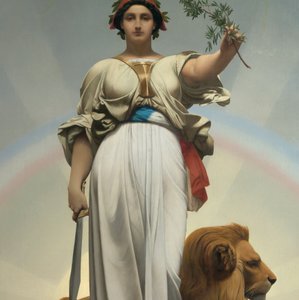 La République par Gerome Jean Leon (1824 - 1904) (allégorie - 1848); Mairie des Lilas