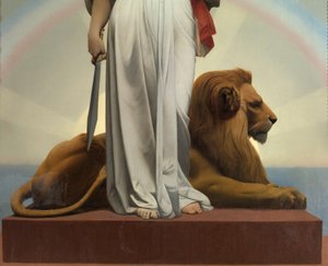 La République par Gérôme Jean Léon (1824 - 1904) (allégorie - 1848); Mairie des Lilas