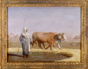 Battage du blé en Égypte