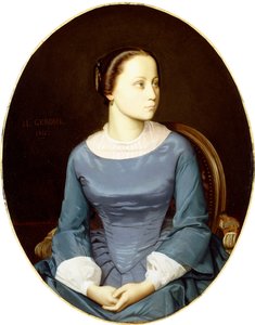Jeune femme en bleu, 1852