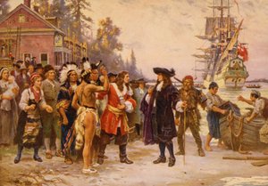 Le débarquement de William Penn - Jean Leon Gerome Ferris
