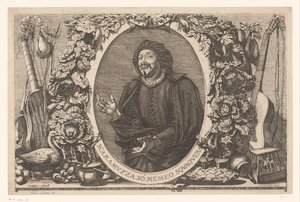 Portrait de Tiberio Fiorilli dans le rôle de Scaramuccia (Scaramouche) - Jean Lepautre (attributed to)