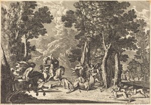 Une chasse au cerf - Jean Lepautre