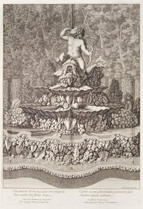 Fontaine avec cupidon par Gaspar Marcy à Versailles, 1676