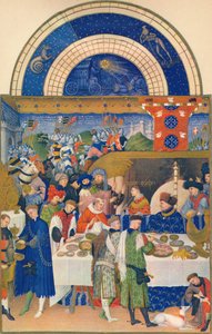 Janvier - le Duc de Berry à table, 15ème siècle, 1939