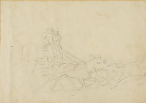Carrosse tiré par quatre chevaux au galop - Jean Louis André Théodore Géricault