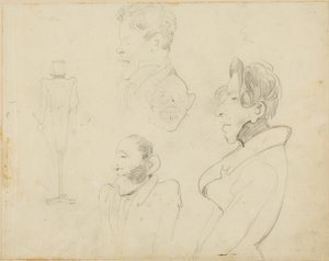 Feuille de caricatures - Jean Louis André Théodore Géricault