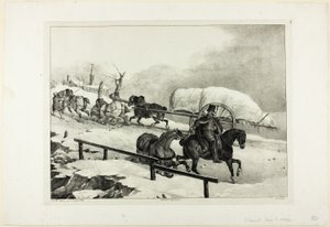 Chariot gravissant une pente - Jean Louis André Théodore Géricault