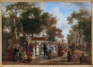 La procession du Corpus Christi dans un village - Jean Louis Demarne