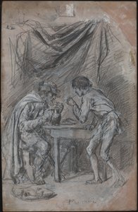 Lazarille de Tormes volant à boire à un aveugle