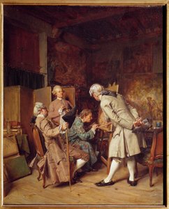 Les amateurs de peinture (dans le goût du 18e siècle), aussi connu sous le nom de Un peintre - Jean Louis Ernest Meissonier