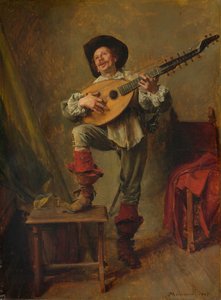 Soldat jouant du théorbe, 1865