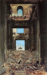 Les ruines du Palais des Tuileries après la Commune de 1871, 1877 - Jean Louis Ernest Meissonier