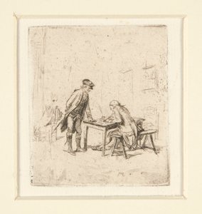 a Le Rapport b Arlequin - Jean Louis Ernest Meissonier