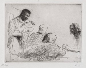Avant le repas à Emmaüs - Jean Louis Forain