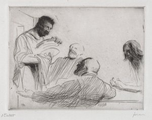Avant le repas à Emmaüs - Jean Louis Forain
