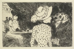 Scène de café descriptive, 1880-1886