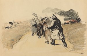 Raid allemand sur un village, vers 1914-1919 - Jean Louis Forain