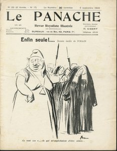 Illustration de Jean-Louis Forain (1852-1931) pour la couverture de Le Panache, magazine royaliste illustré, No. 20 - Jean Louis Forain