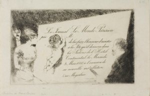 Invitation du journal "Le Monde Parisien" - Jean Louis Forain