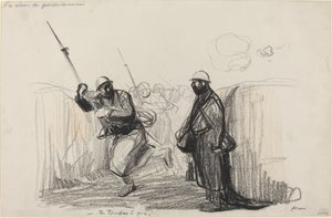 Le retour du permissionnaire. -Tu tombes à pic!, vers 1914-1919 - Jean Louis Forain