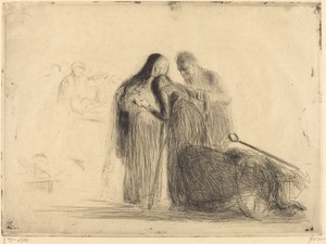 Lourdes, le paralytique (deuxième planche) - Jean Louis Forain