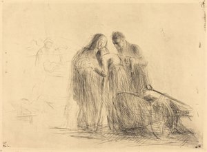 Lourdes, le paralytique (deuxième planche) - Jean Louis Forain