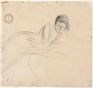 Femme allongée verso, 1915