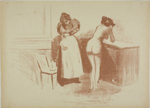 Le massage avec gant de cheveux grossiers, lavage et plaque de ligne