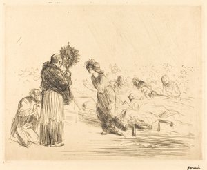 Le miracle devant le Saint-Sacrement (quatrième planche) - Jean Louis Forain