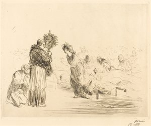 Le miracle devant le Saint-Sacrement (quatrième planche) - Jean Louis Forain