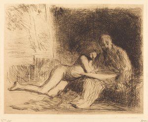 Le repos du modèle (quatrième planche) - Jean Louis Forain