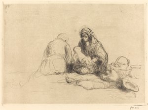 Le repos pendant la fuite en Égypte - Jean Louis Forain
