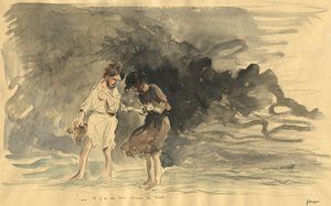 Il y a du maïs dans la mer!, dernier quart des années 1800 ou premier tiers des années 1900 - Jean Louis Forain