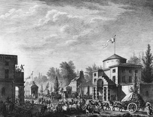 Révolution française : Libre entrée de la barrière de Paris le 1er mai - Jean Louis II (after) Prieur