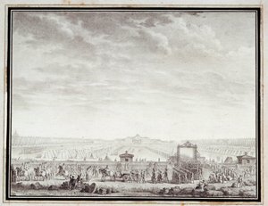 Révolution française : Les troupes du Champ-de-Mars partant pour la Place Louis XV : 12 juillet 1789 - Jean Louis the Younger Prieur